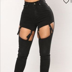 Fashion Nova Curve Harness Skinny Jean 2X